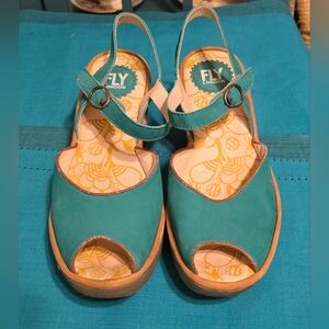 Fly London Blue Sandals